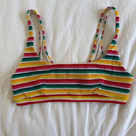THE UPSIDE Multicolor Striped Bralette Top Size Small - Picture 1 of 2